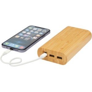 Tulda 20.000 mAh bamboo power bank, Natural (Powerbanks)