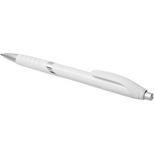 Turbo ballpoint pen with white barrel, White (Plastic pen)