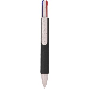 Recycled carton four-color ballpen Deborah, black
