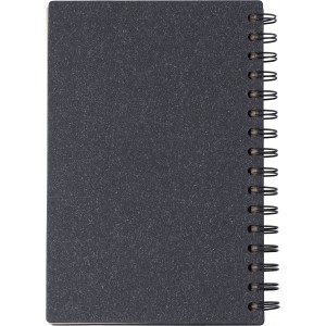 Recycled carton hardcover notebook Caleb, black