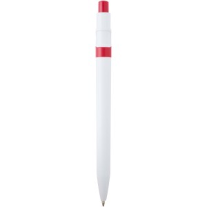 Unica recycled plastic ballpoint pen (black ink), Red (Plastic pen)