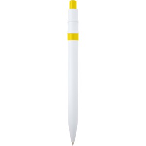 Unica recycled plastic ballpoint pen (black ink), Yellow (Plastic pen)