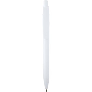 Unica recycled plastic ballpoint pen (blue ink), White (Plastic pen)