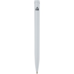 Unix recycled plastic ballpoint pen, White (Plastic pen)