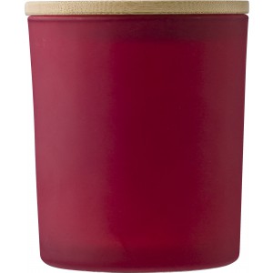 Glass candle Matthew, red