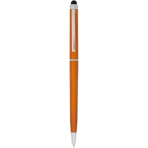 Valeria ABS ballpoint pen with stylus, Orange (Plastic pen)