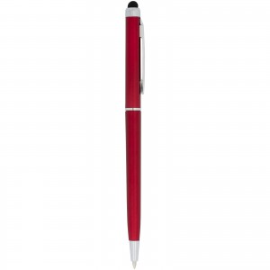 Valeria ABS ballpoint pen with stylus, Red (Plastic pen)