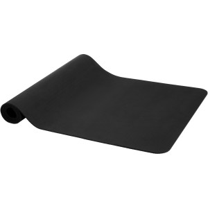 Virabha recycled TPE yoga mat, Solid black (Sports equipment)