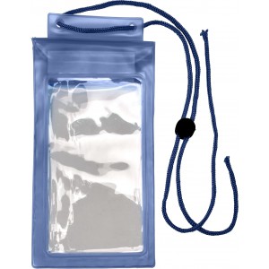 PVC pouch for mobile devices Emily, cobalt blue