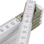 Wooden Stabila foldable ruler Jason, white (3251-02)