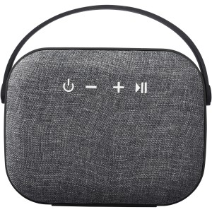 Woven fabric Bluetooth(r) speaker, solid black (Speakers, radios)