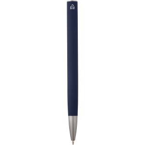 Ziggur aluminium ballpoint pen (blue ink), Navy (Metallic pen)