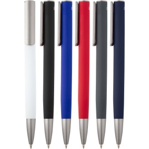 Ziggur aluminium ballpoint pen (blue ink), Navy (Metallic pen)