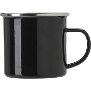 Enamel drinking mug (350 ml) Jamaal, black
