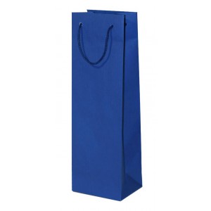 Paperbag with cord handle, blue